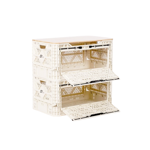 Front-Opening Foldable Crate (48L)